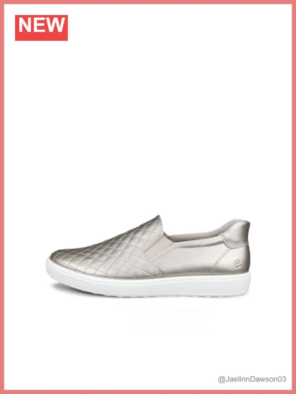 ECCO Quilted Leather Slip-On Sneakers for Women Casual Comfort Breathable